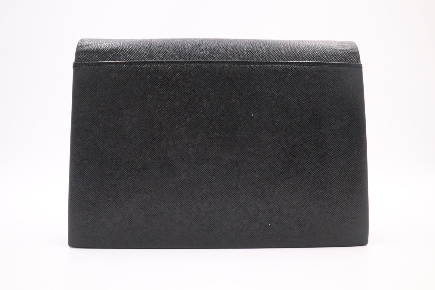 YSL Clutch in Black Leather