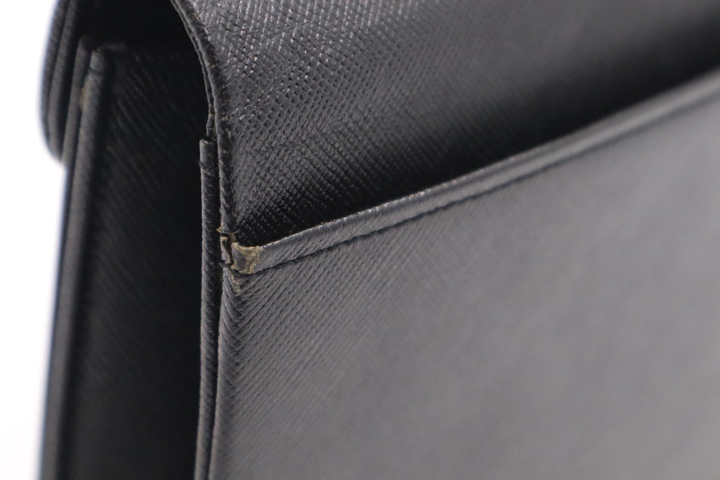 YSL Clutch in Black Leather