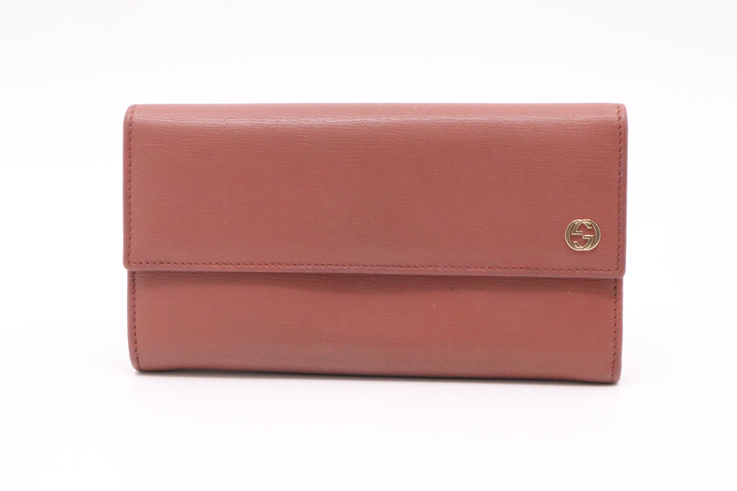 Gucci Long Wallet in Pink Leather