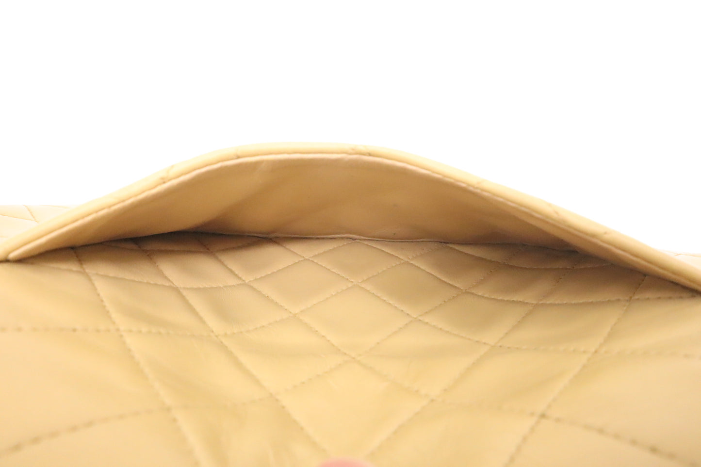 Chanel Small Double Flap in Beige Mattelassé Leather