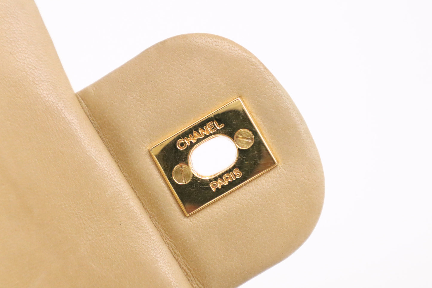 Chanel Small Double Flap in Beige Mattelassé Leather