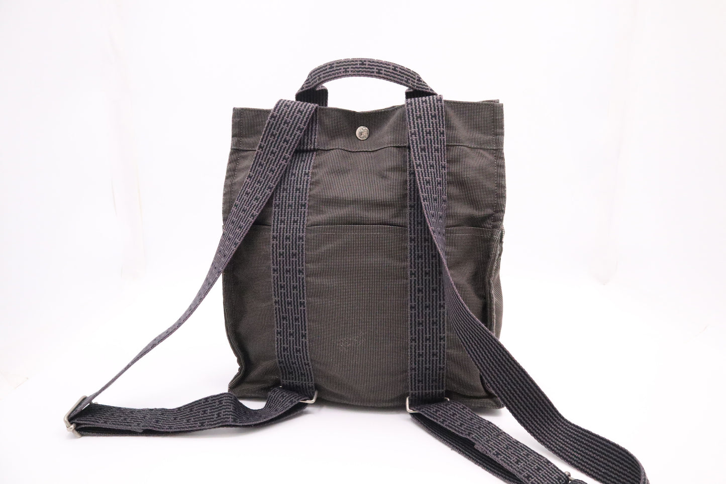 Hermes Herline Backpack in Grey Canvas