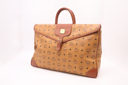 MCM Travel Bag in Cognac Visetos Canvas