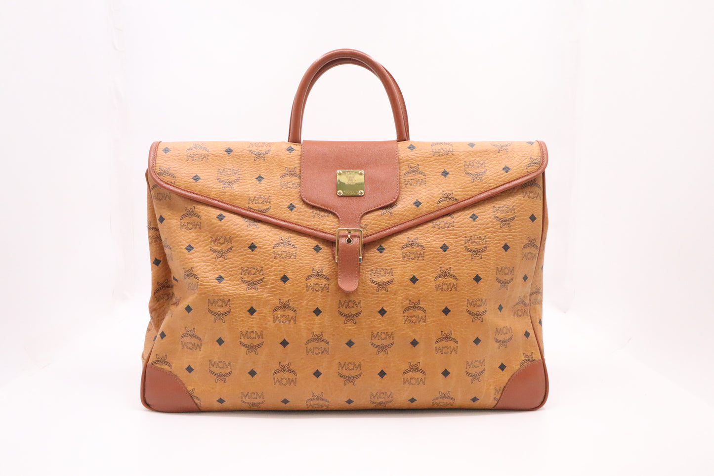 MCM Travel Bag in Cognac Visetos Canvas