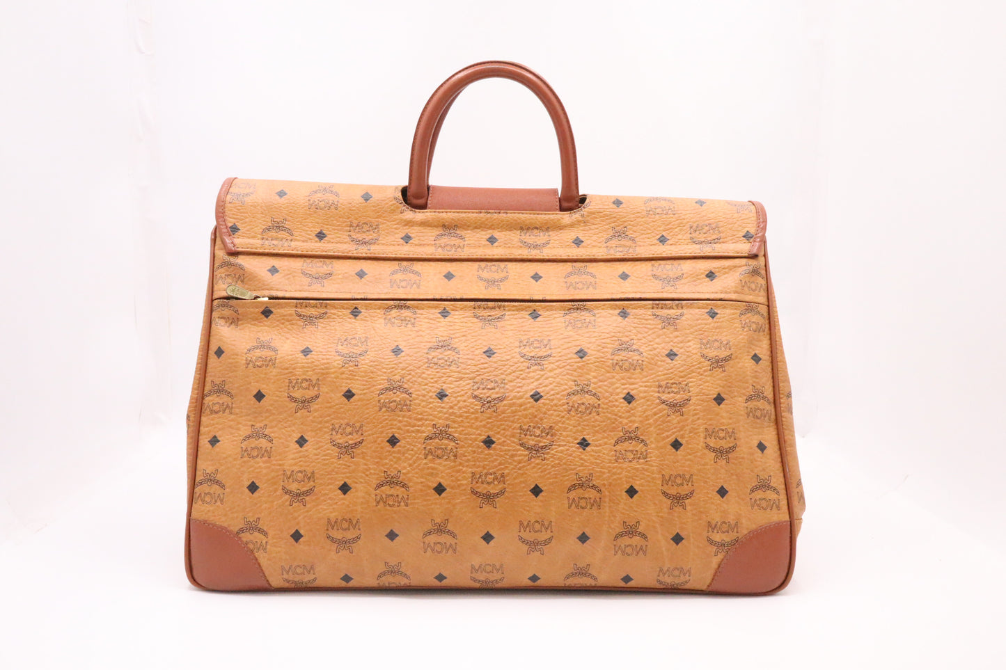 MCM Travel Bag in Cognac Visetos Canvas