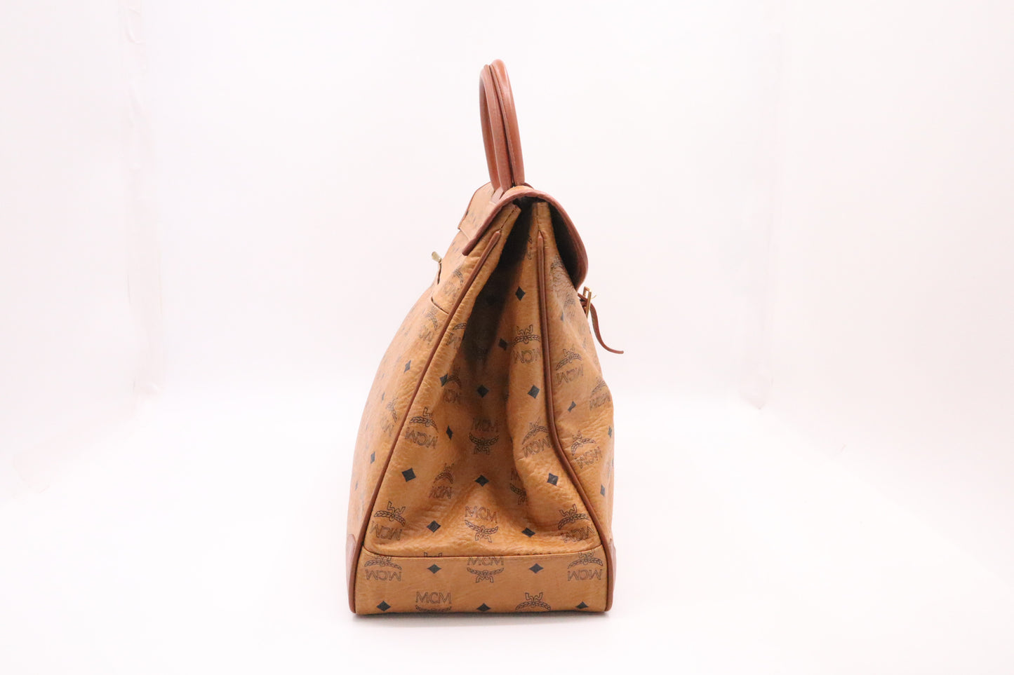 MCM Travel Bag in Cognac Visetos Canvas