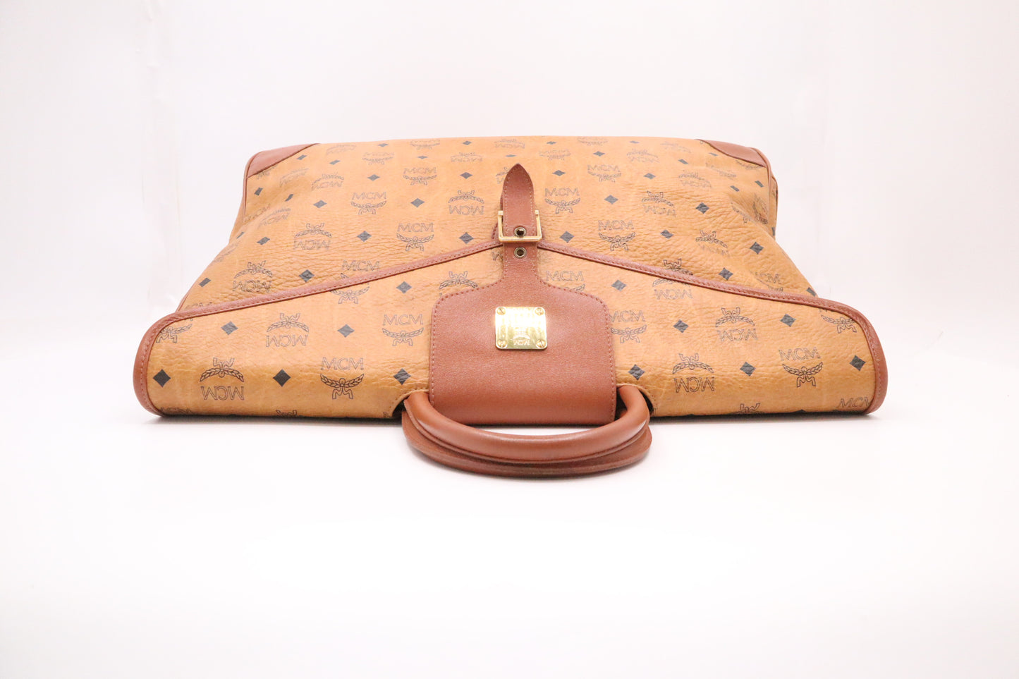 MCM Travel Bag in Cognac Visetos Canvas