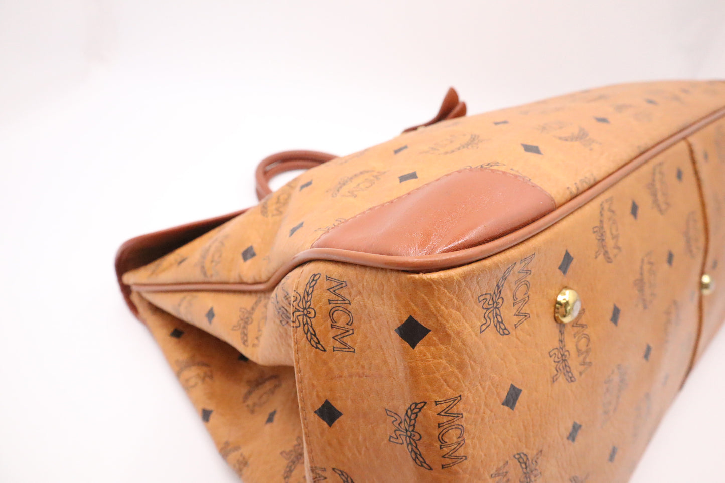 MCM Travel Bag in Cognac Visetos Canvas