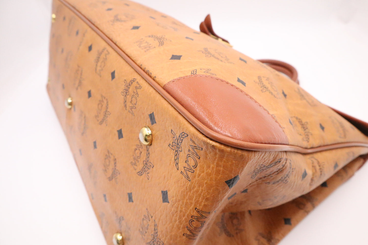 MCM Travel Bag in Cognac Visetos Canvas