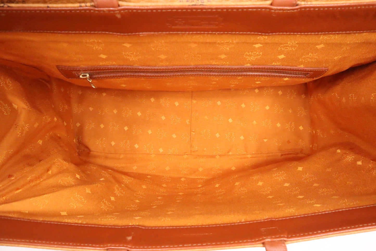 MCM Travel Bag in Cognac Visetos Canvas