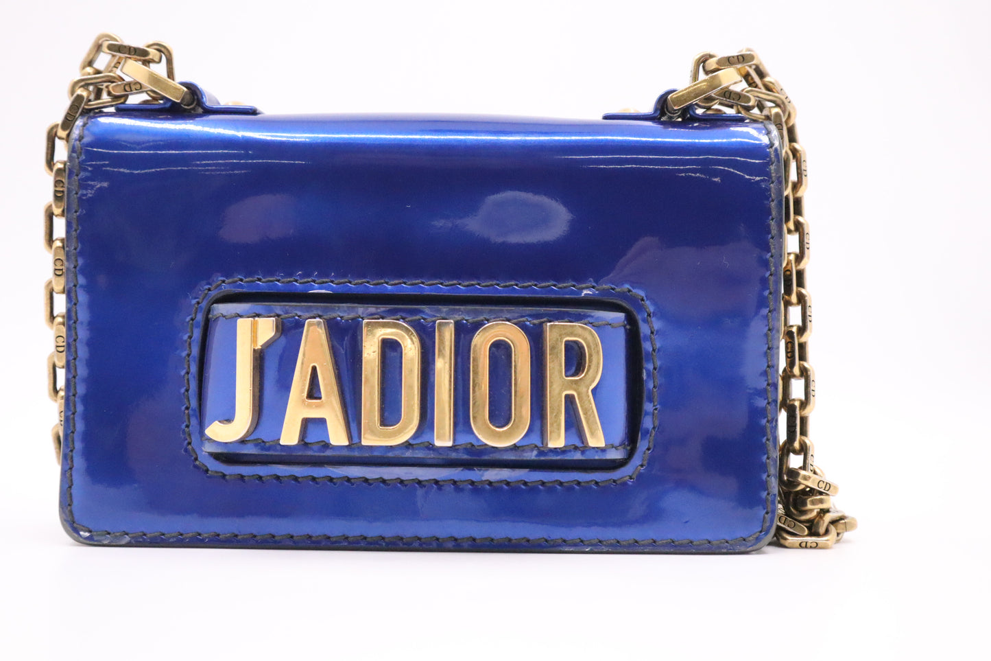 Dior J'Adior Shoulder Bag in Electric Blue Patent Leather