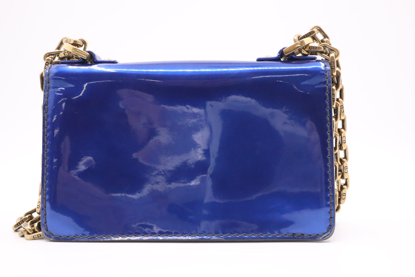 Dior J'Adior Shoulder Bag in Electric Blue Patent Leather