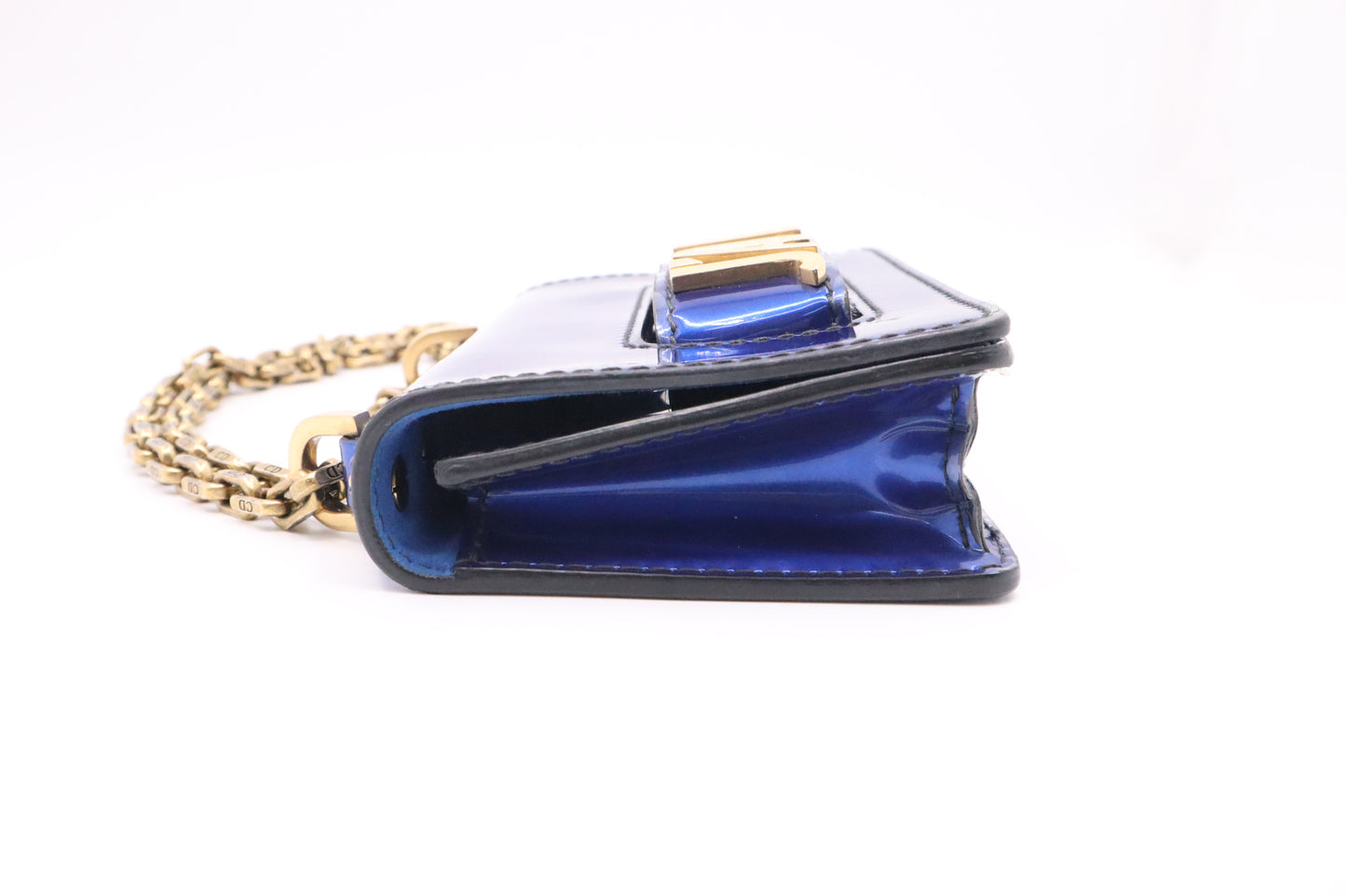 Dior J'Adior Shoulder Bag in Electric Blue Patent Leather