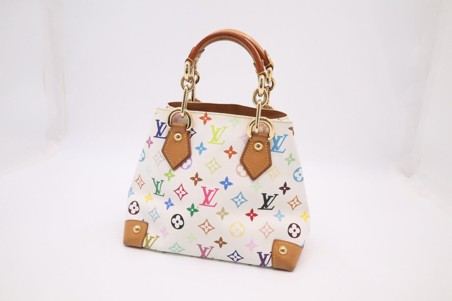 Louis Vuitton Audra in White Multicolor Monogram Canvas