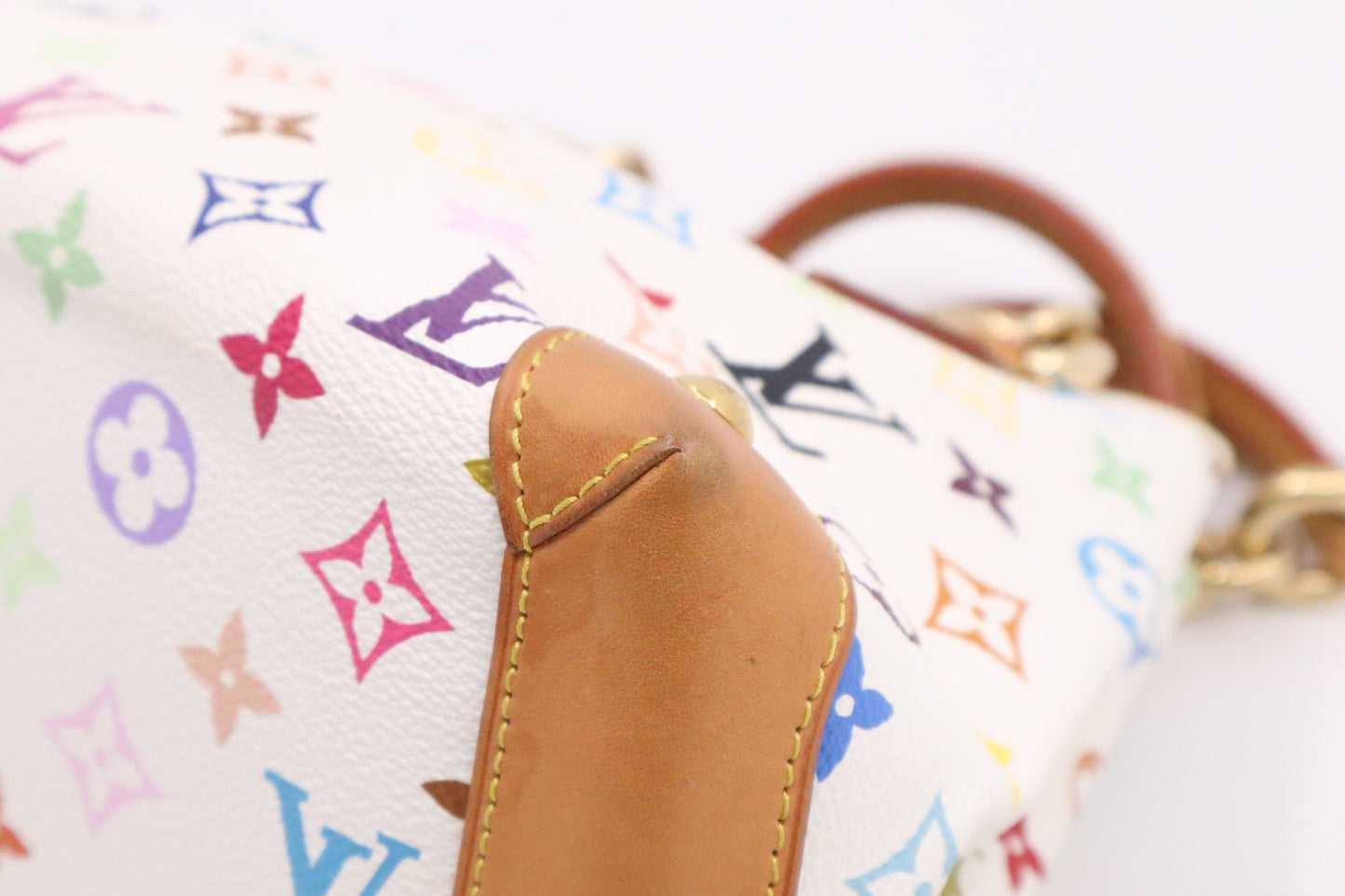 Louis Vuitton Audra in White Multicolor Monogram Canvas