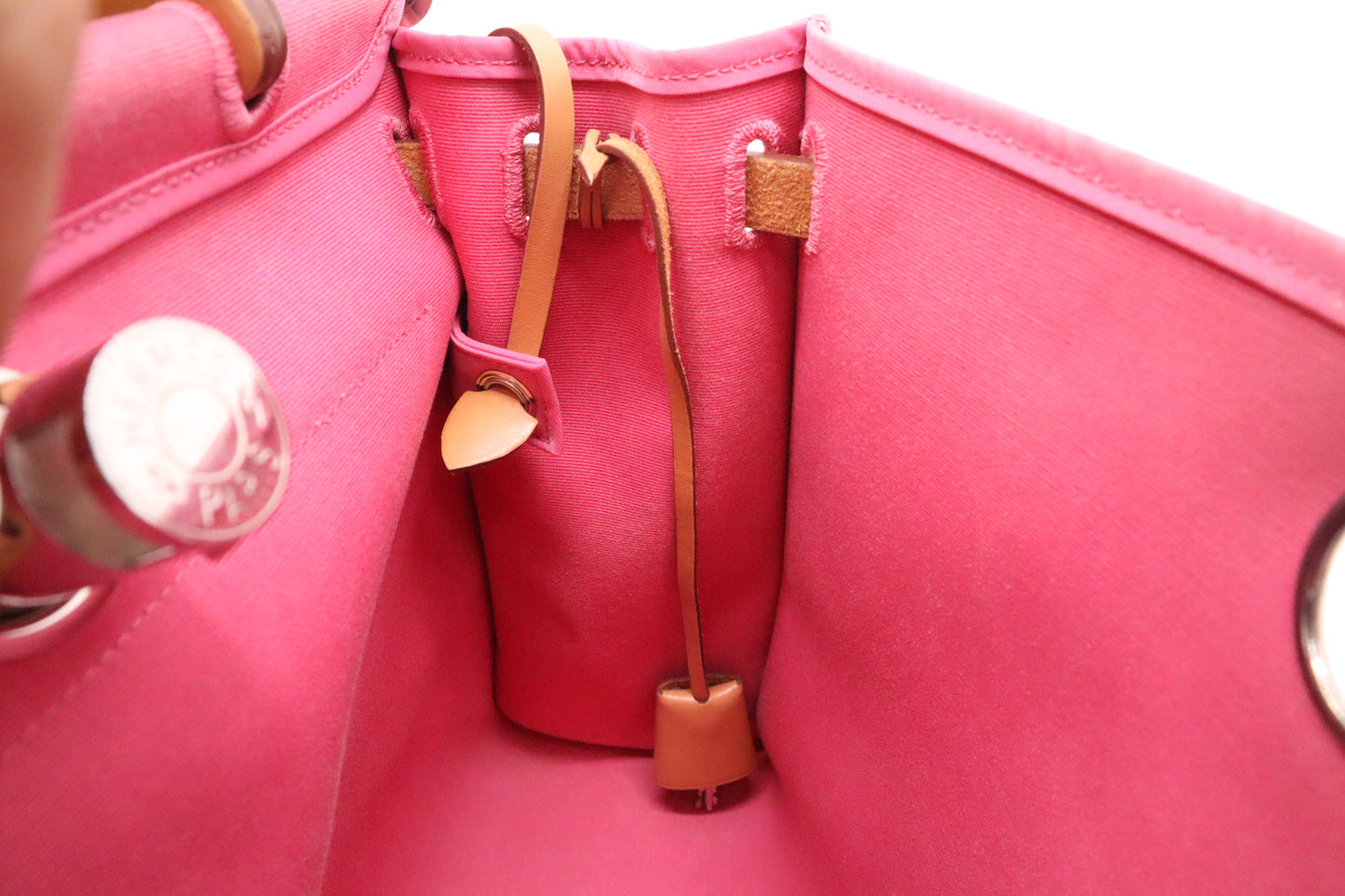 Hermes Herbag Zip 31 in Pink Canvas