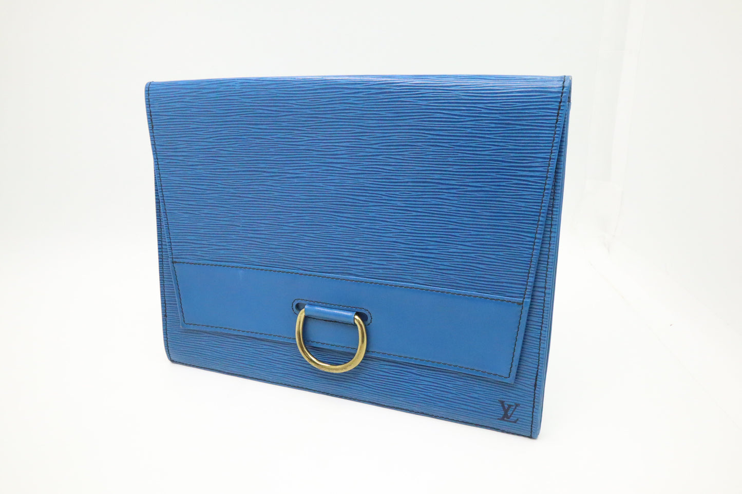 Louis Vuitton Iena Clutch in Blue Epi Leather
