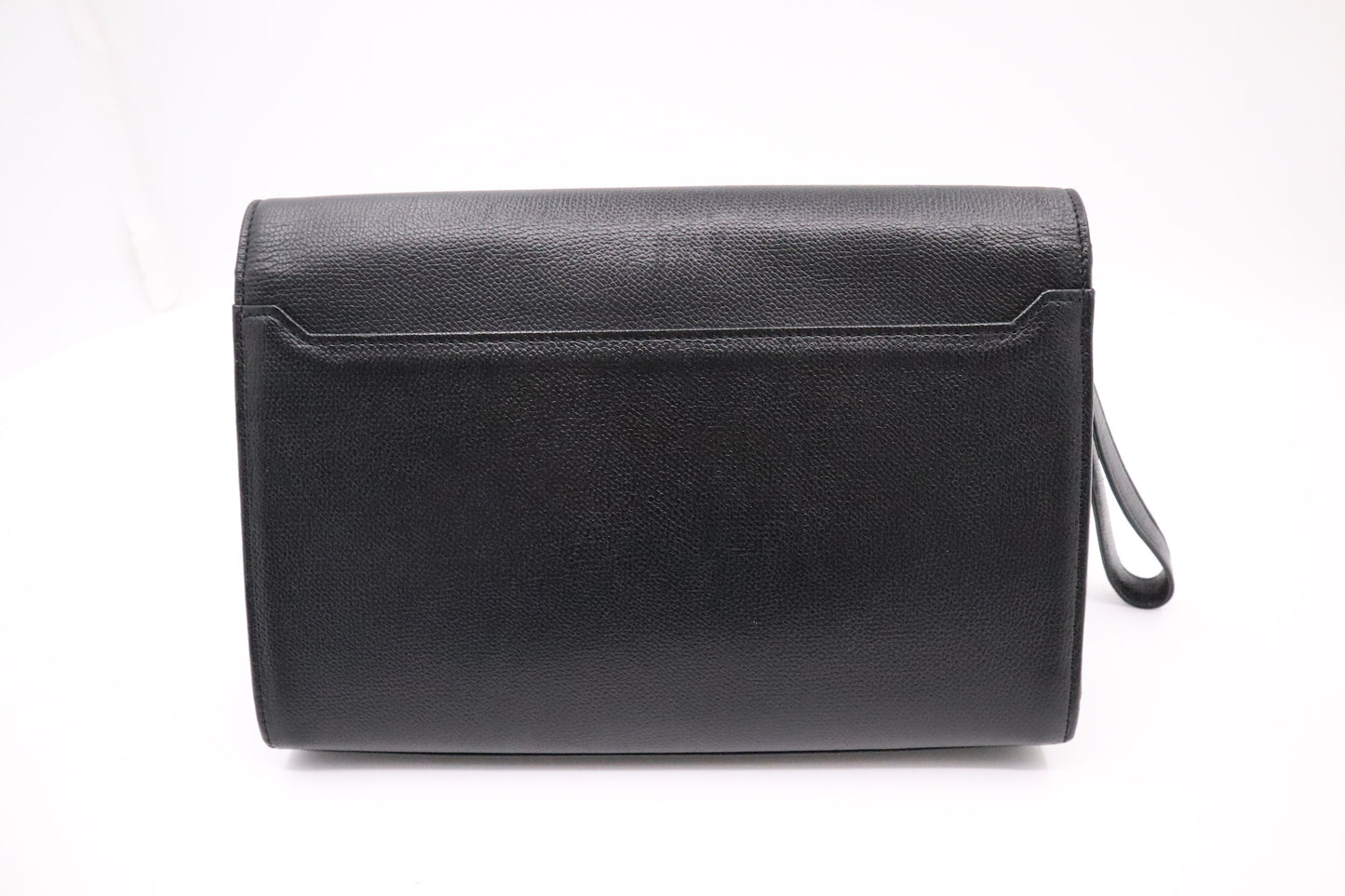 YSL Saint Laurent Clutch Bag in Black Cowhide Leather