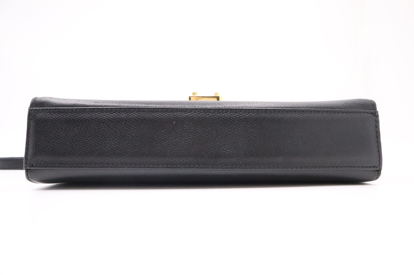 YSL Saint Laurent Clutch Bag in Black Cowhide Leather