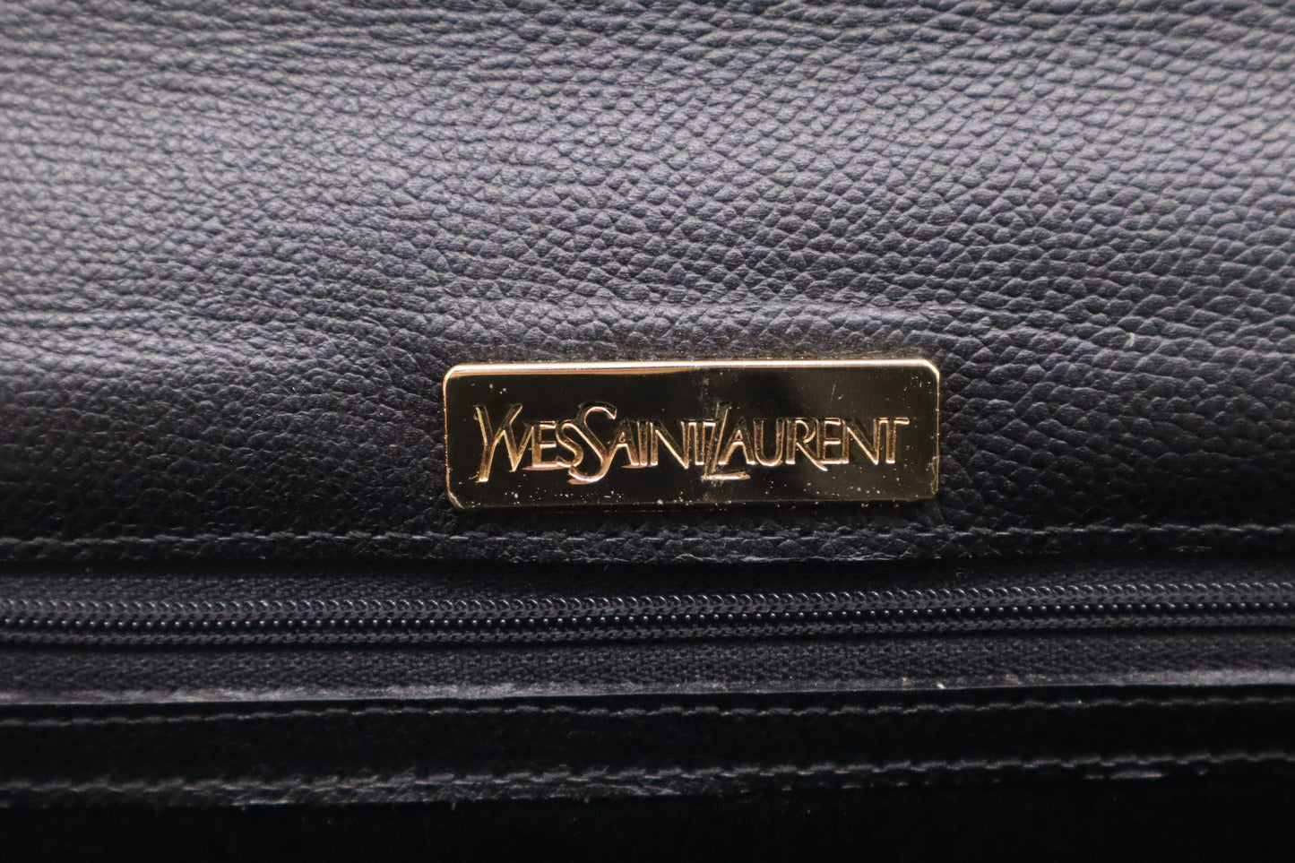 YSL Saint Laurent Clutch Bag in Black Cowhide Leather