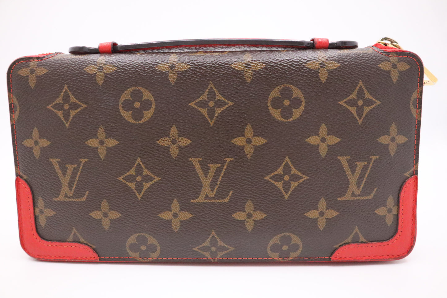 Louis Vuitton Retiro Daily Organizer in Monogram Canvas and Red Leather