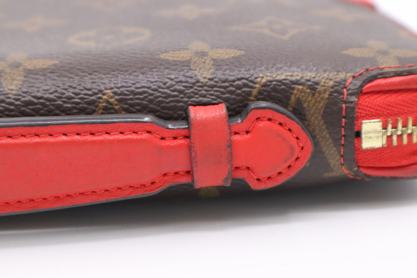 Louis Vuitton Retiro Daily Organizer in Monogram Canvas and Red Leather