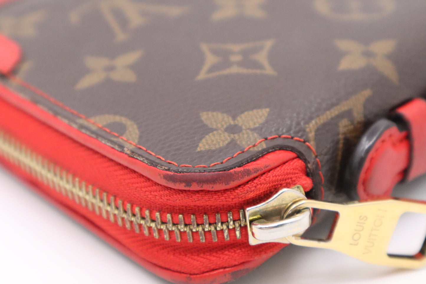 Louis Vuitton Retiro Daily Organizer in Monogram Canvas and Red Leather