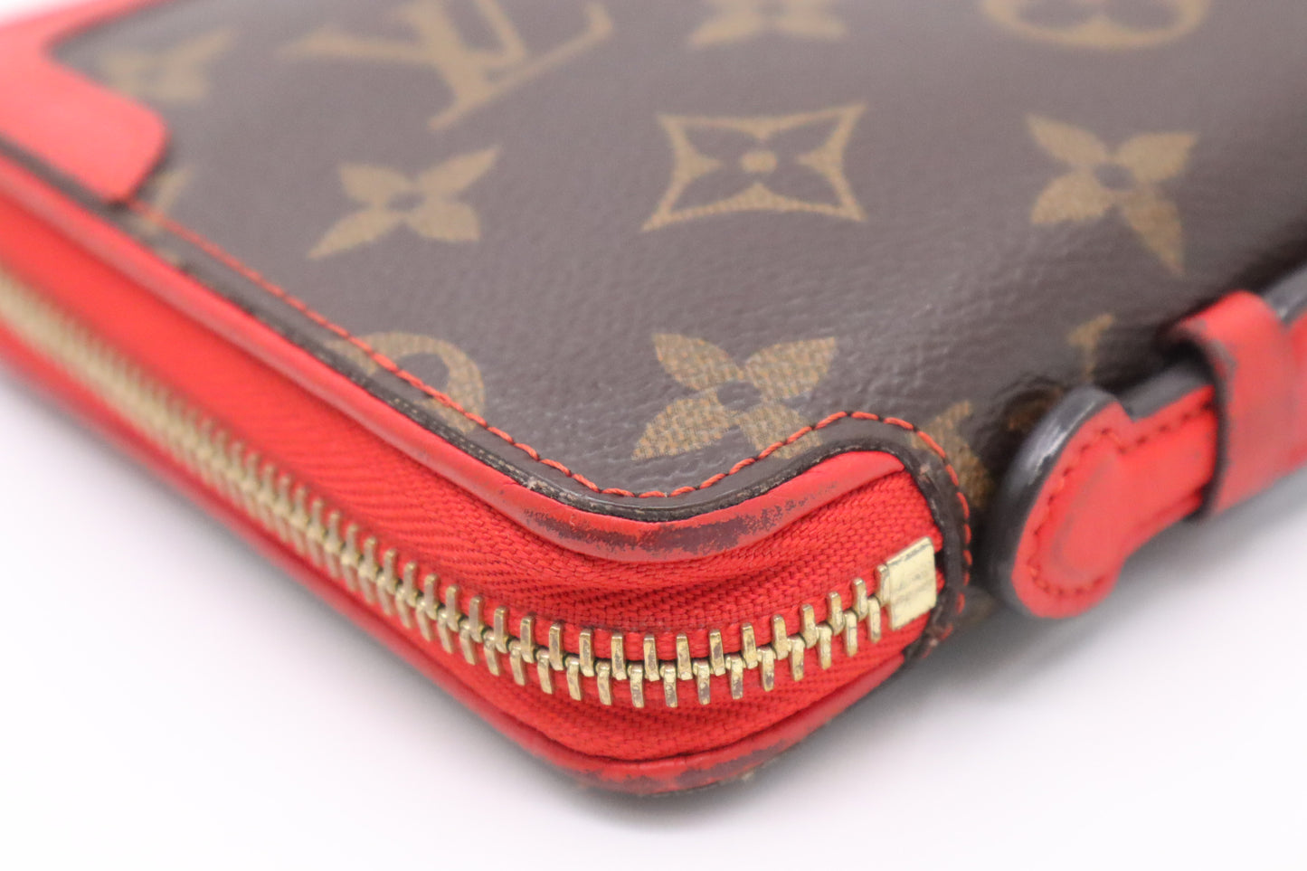 Louis Vuitton Retiro Daily Organizer in Monogram Canvas and Red Leather