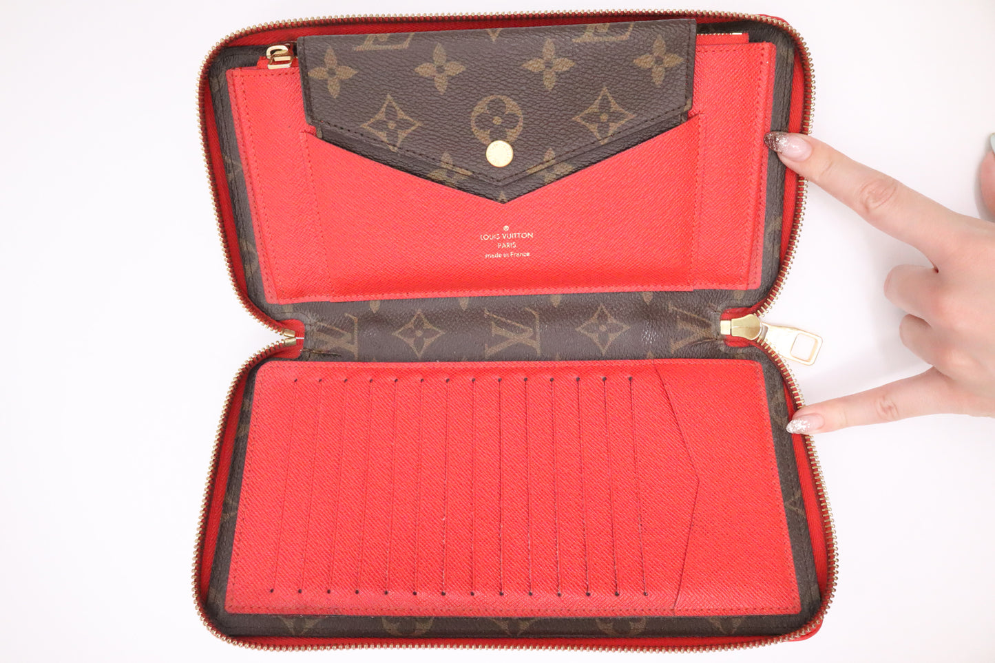 Louis Vuitton Retiro Daily Organizer in Monogram Canvas and Red Leather