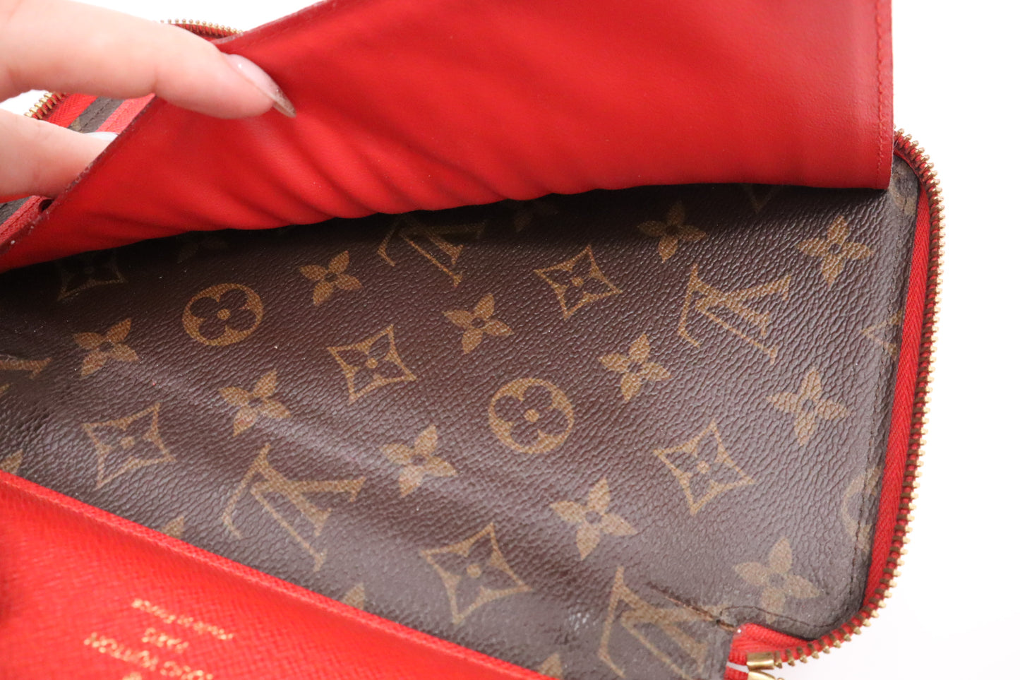 Louis Vuitton Retiro Daily Organizer in Monogram Canvas and Red Leather