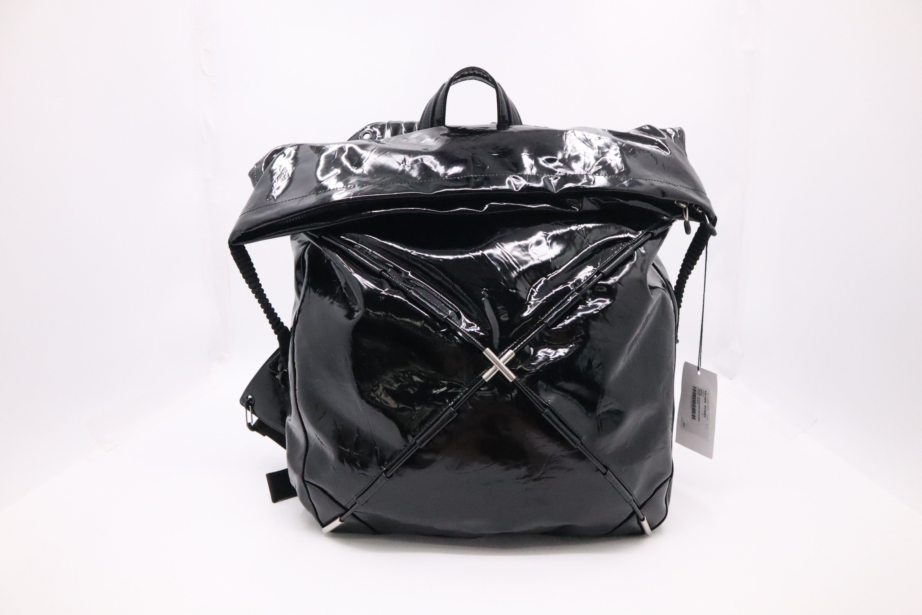 Bottega Veneta Tent Truck Backpack in Black Patent Leather Weekly Lux Drop