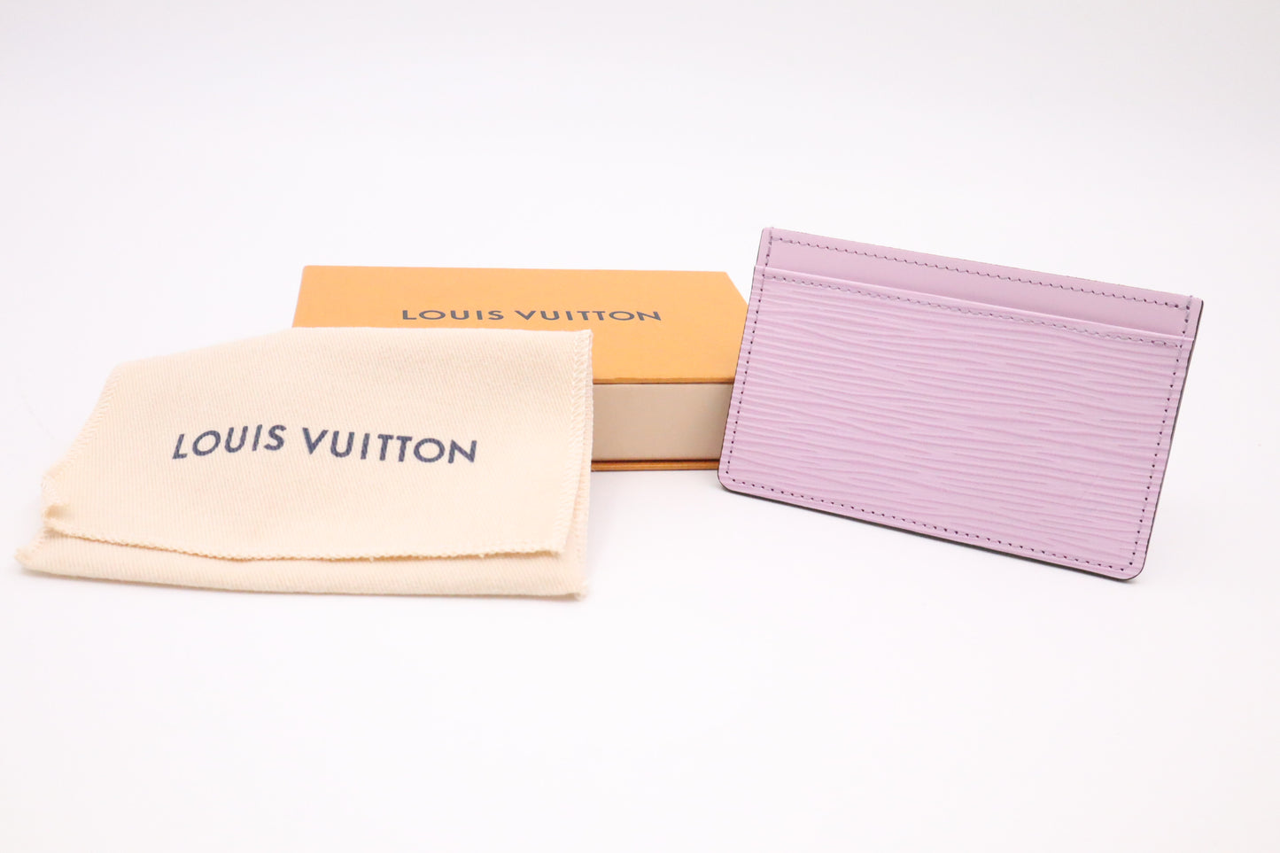 Louis Vuitton Card Case in Lilac Epi Leather