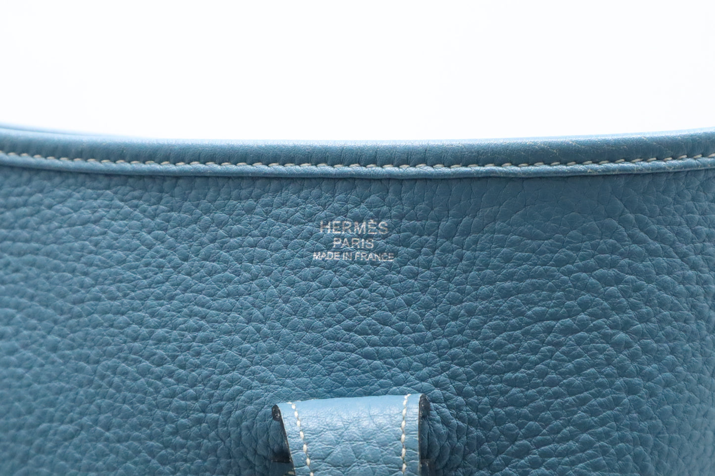 Hermes Evelyne III 33 in Blue Leather