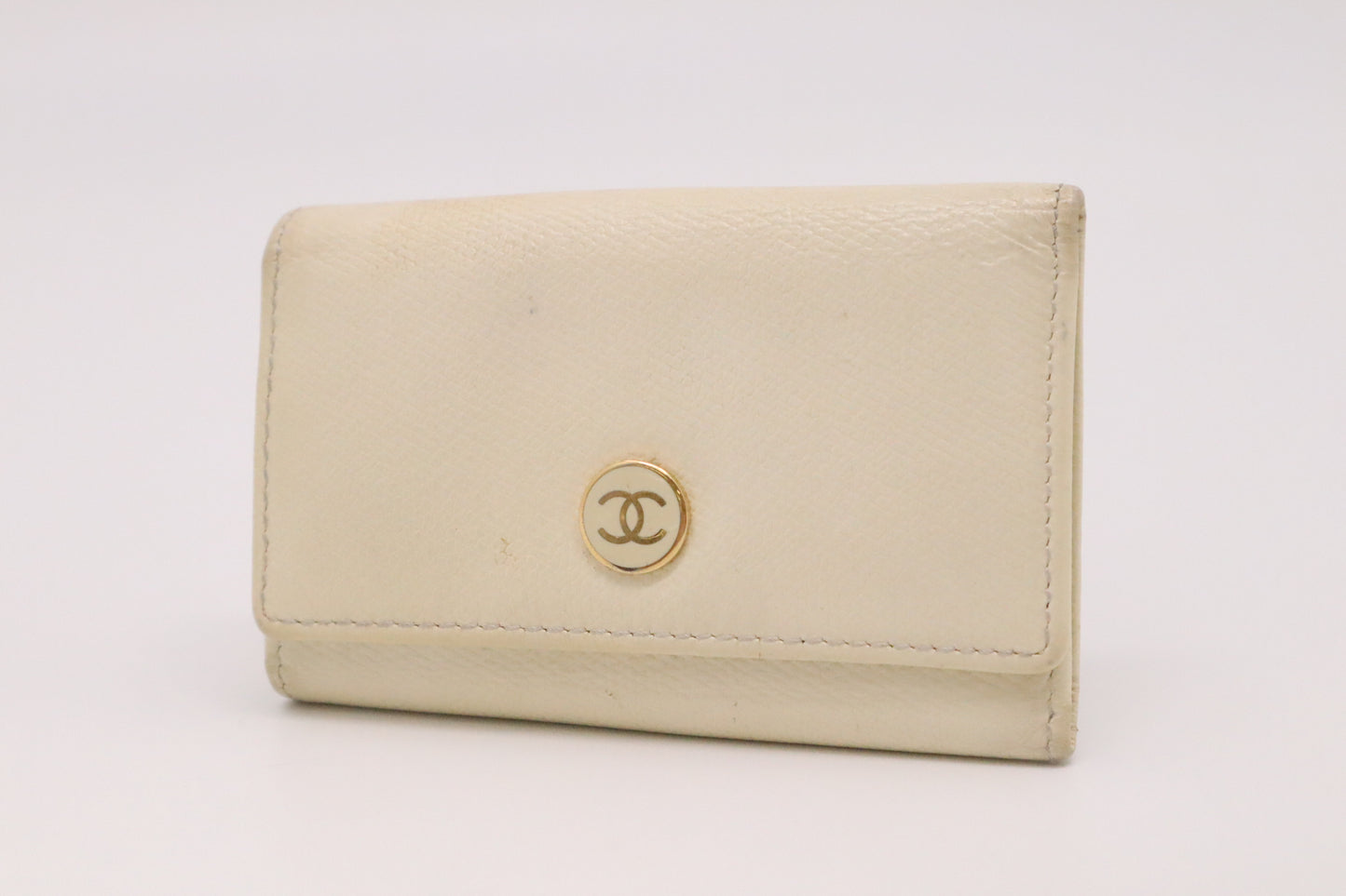 Chanel Key Case in Cream Leather