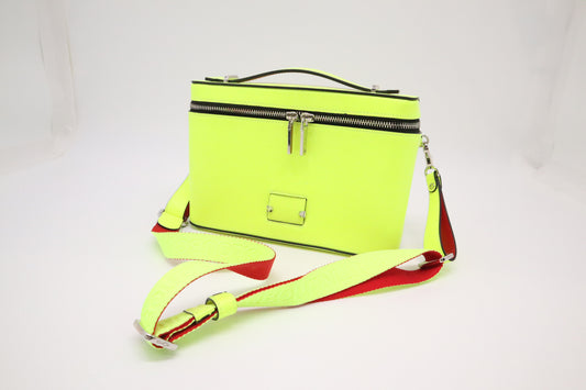 Louboutin Kypipouch in Yellow Neon Leather