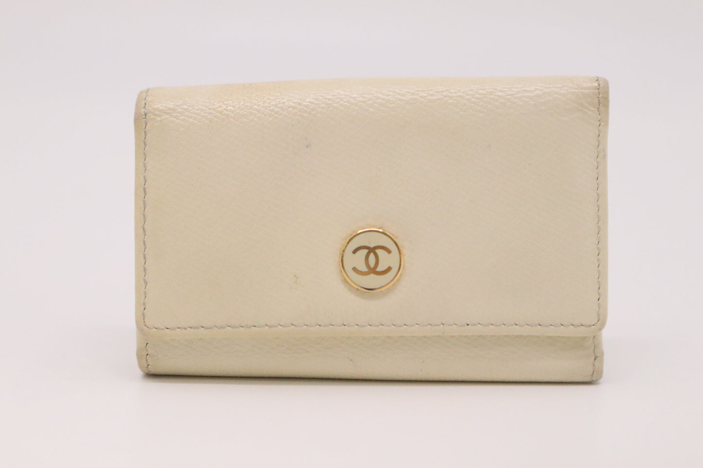 Chanel Key Case in Cream Leather