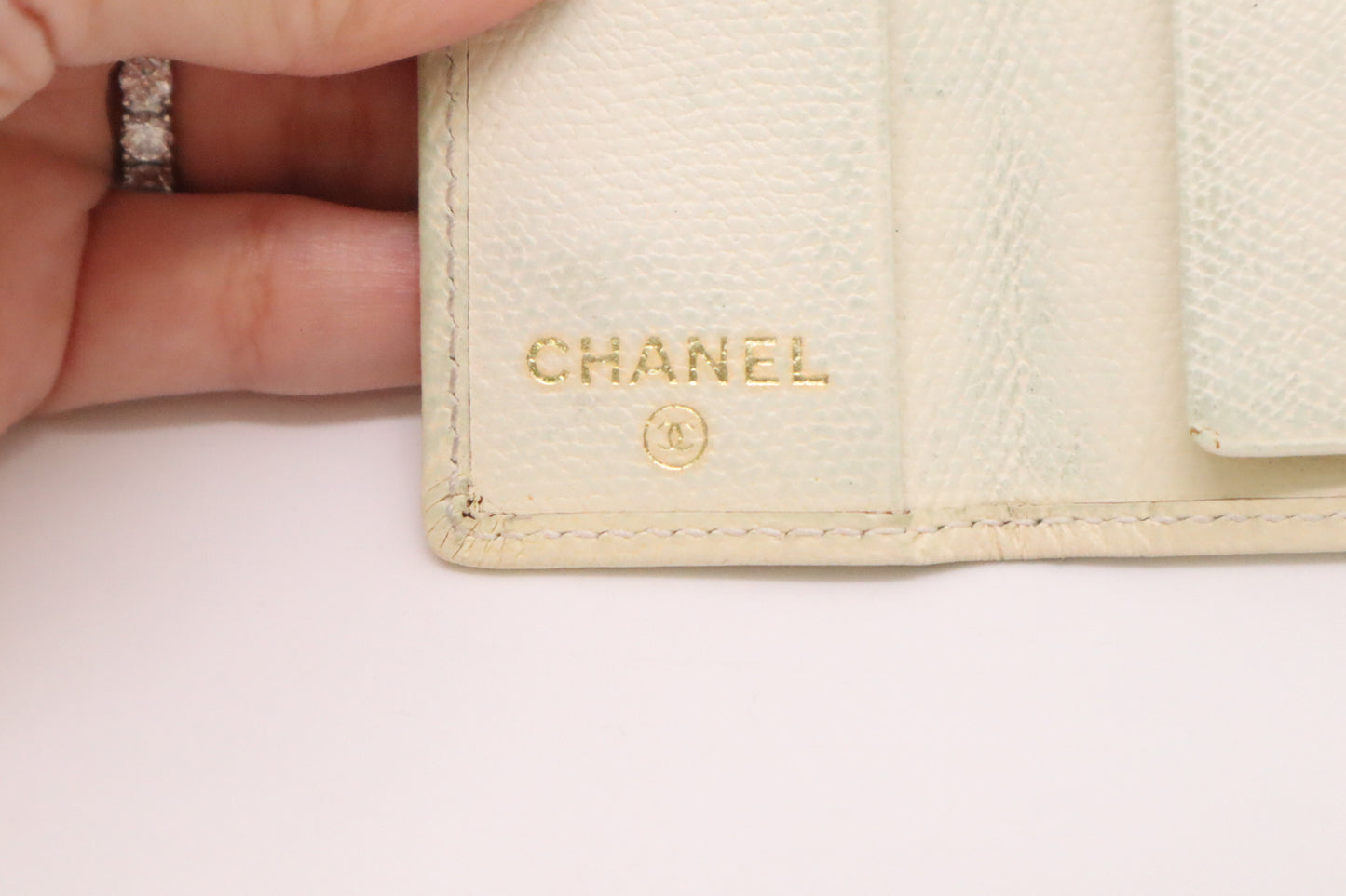 Chanel Key Case in Cream Leather