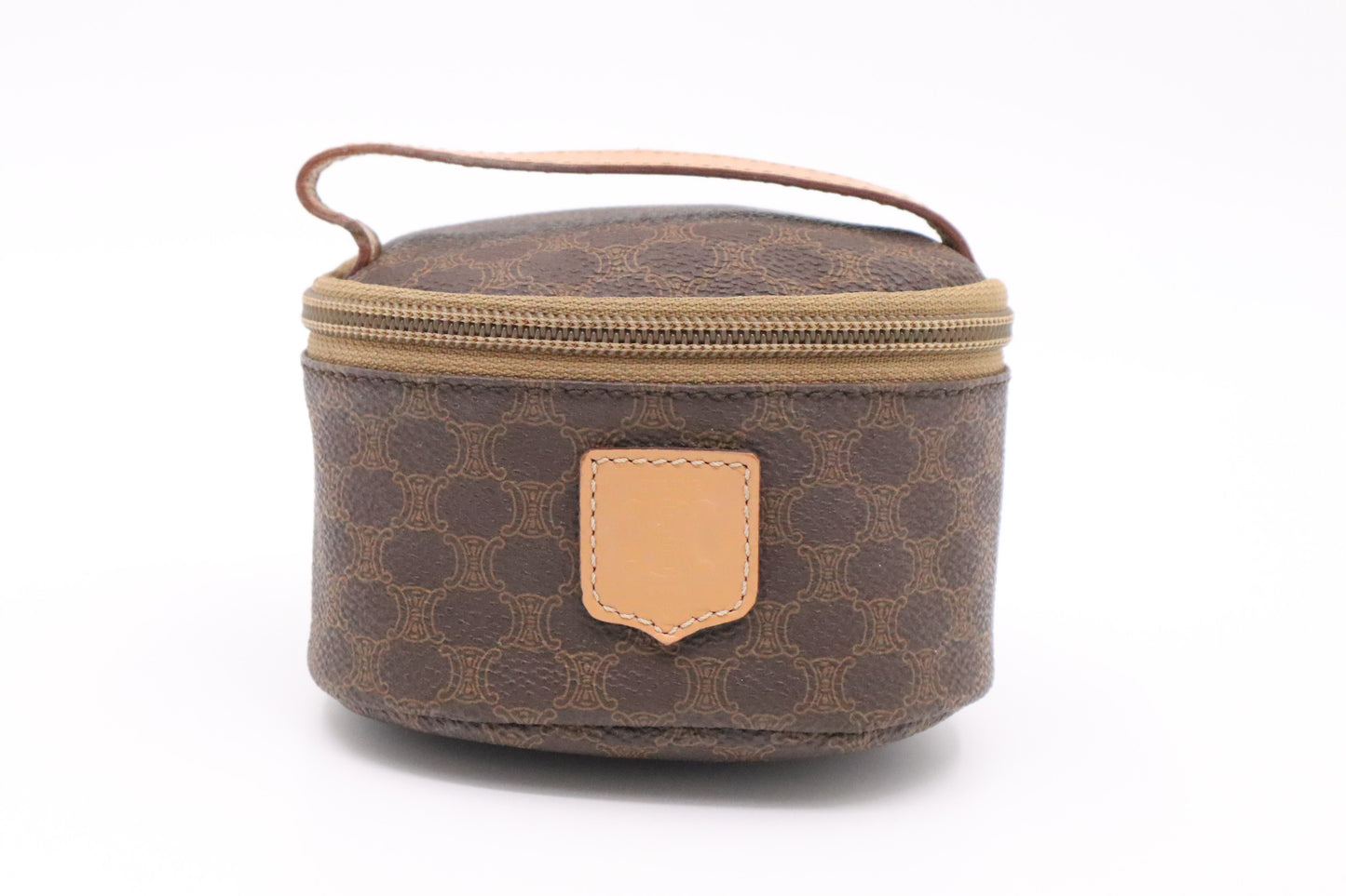 Celine Mini Vanity Case in Brown Macadam Canvas