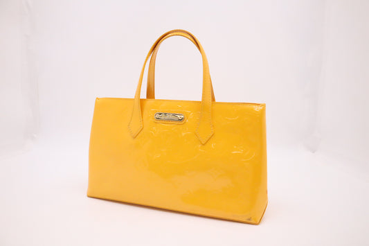 Louis Vuitton Wilshire PM in Yellow Vernis Leather