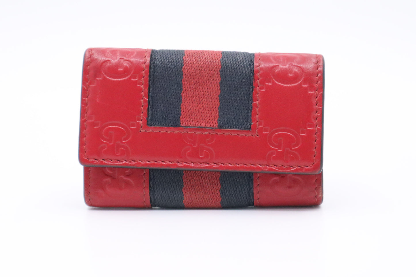 Gucci Key Case in Red Guccissima Leather