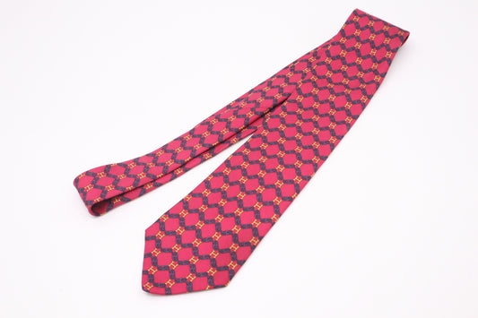 Hermes Tie in Pink Silk