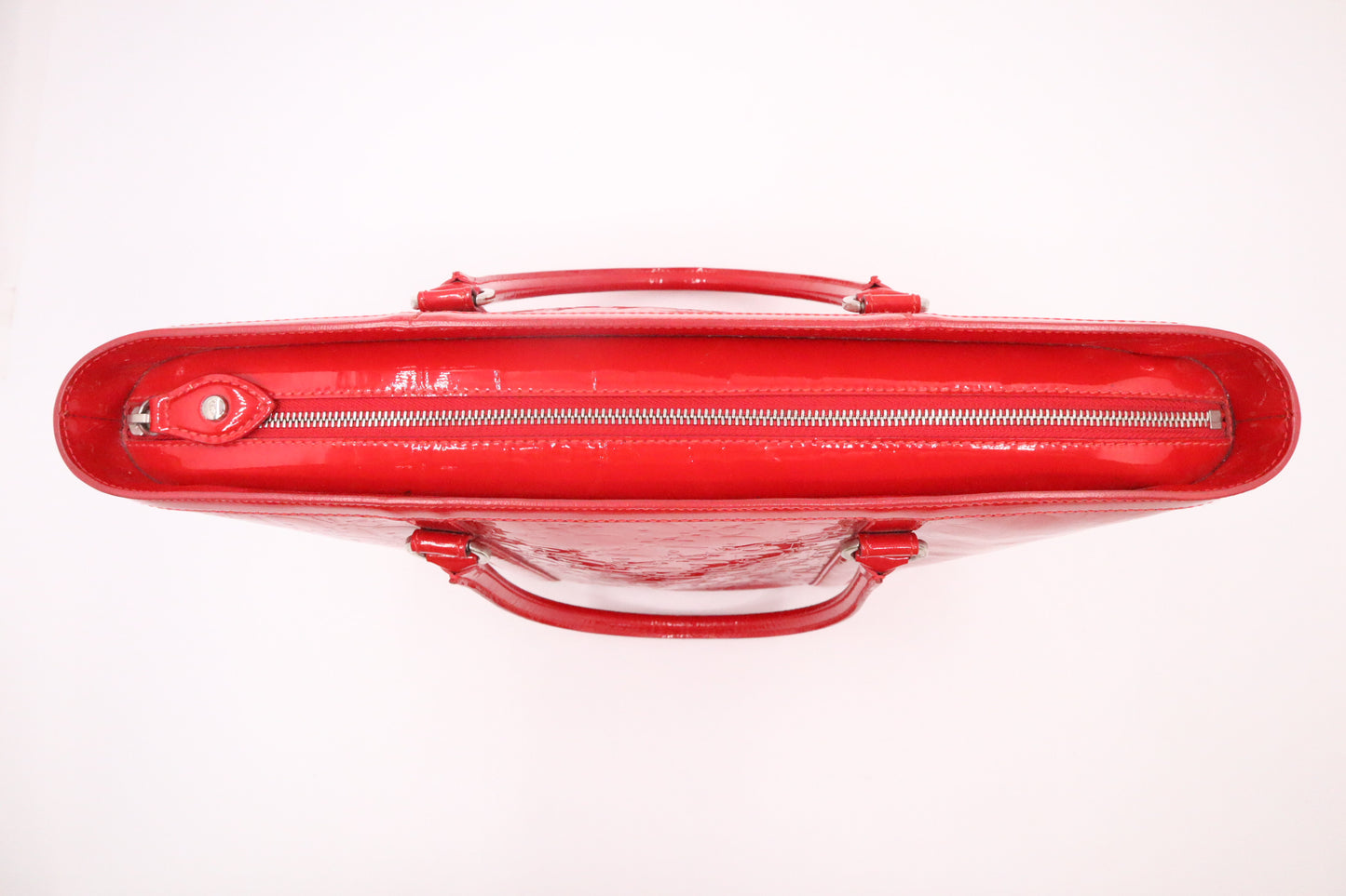 Dior Tote in Red Oblique Patent Leather