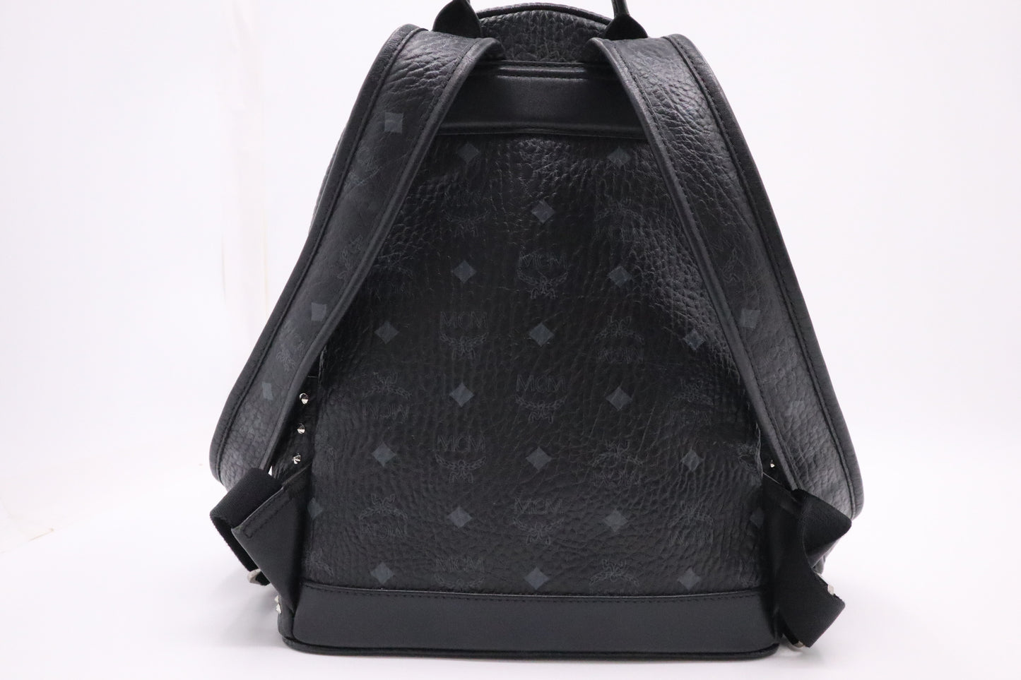 MCM Small Backpack in Black Visetos Canvas