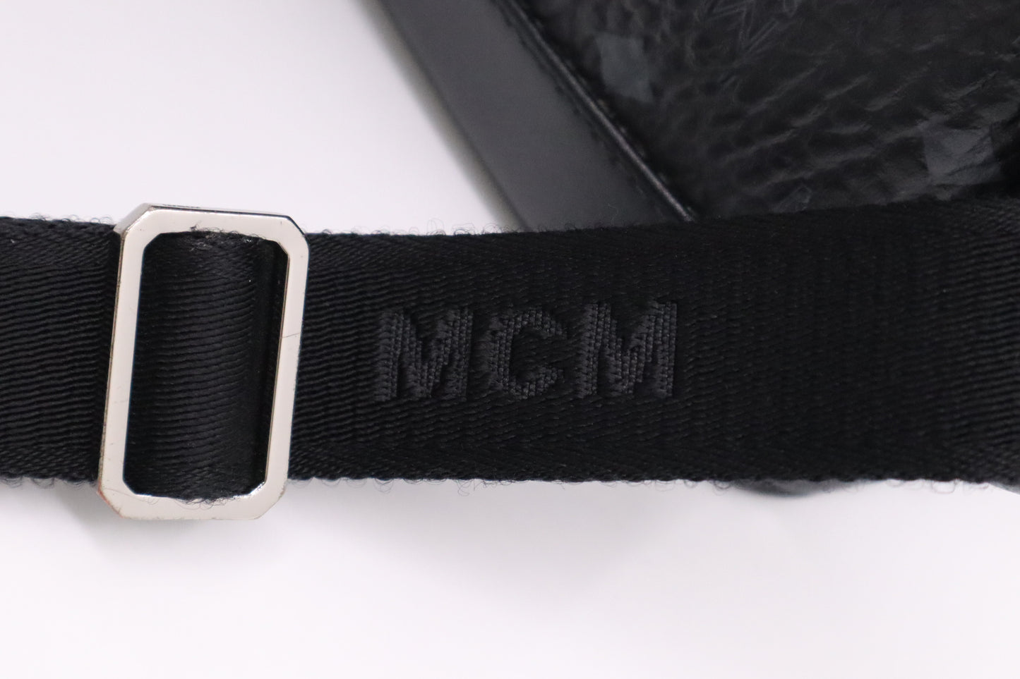 MCM Small Backpack in Black Visetos Canvas