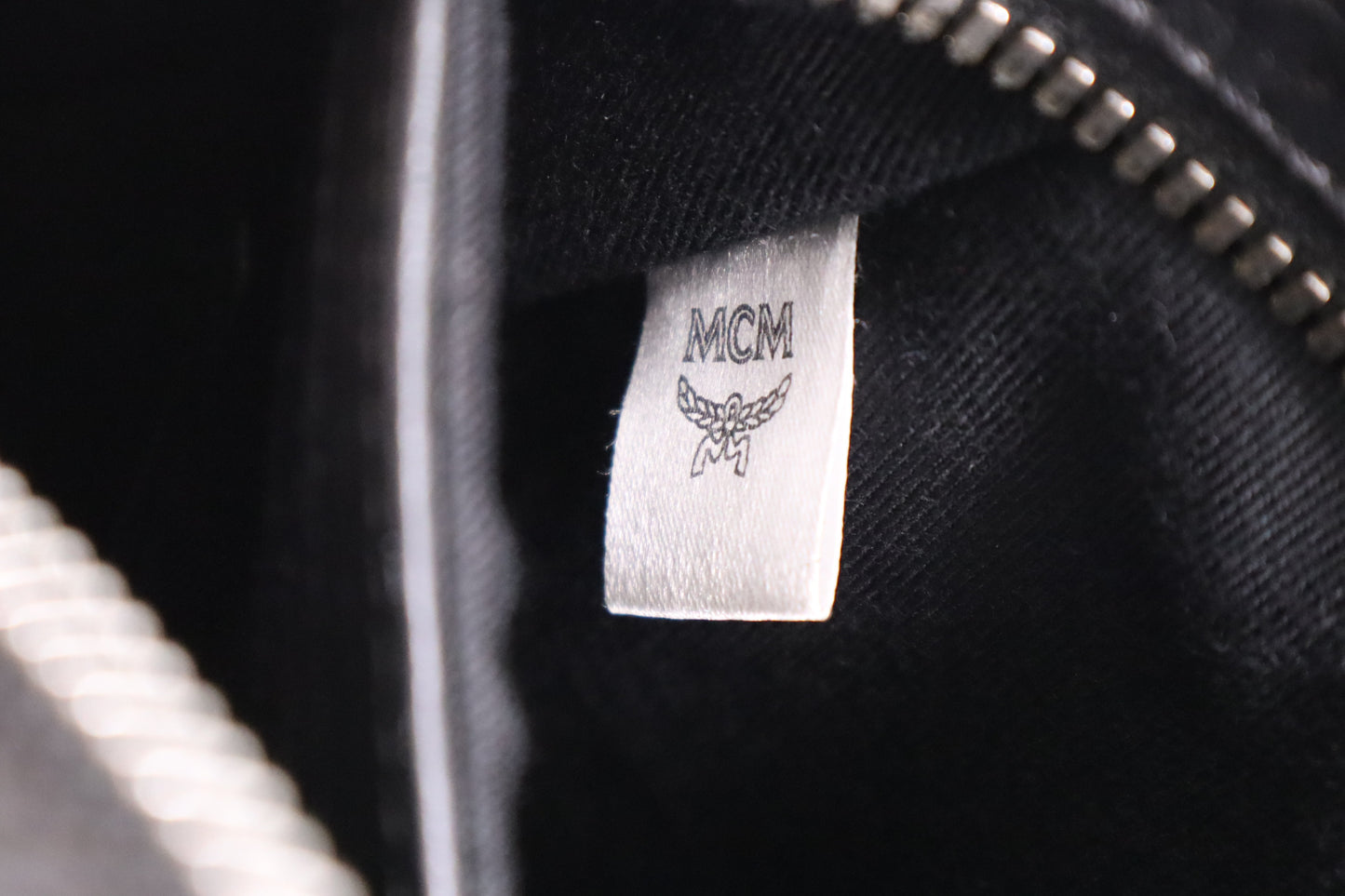 MCM Small Backpack in Black Visetos Canvas