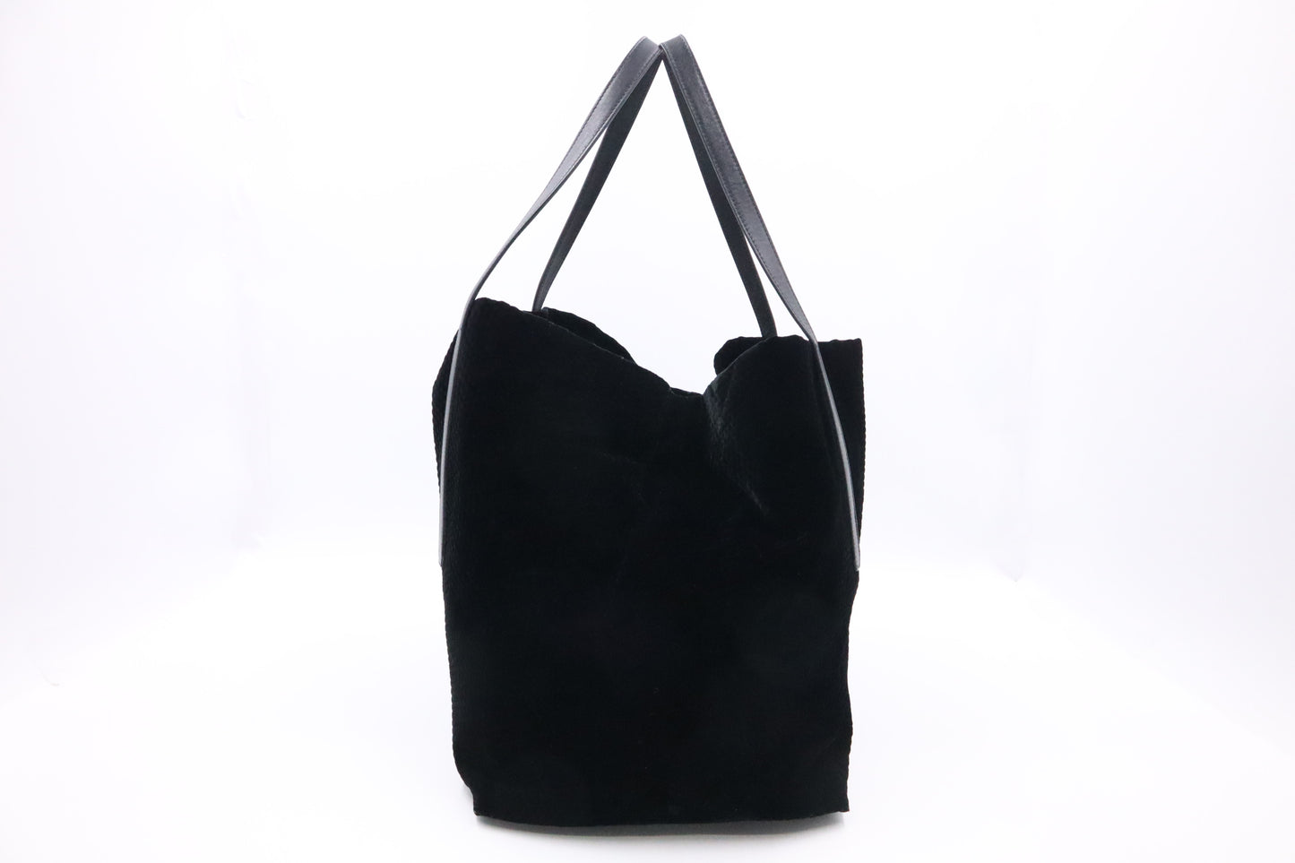 Jimmy Choo Pimlico Tote Bag in Black Velour Leather