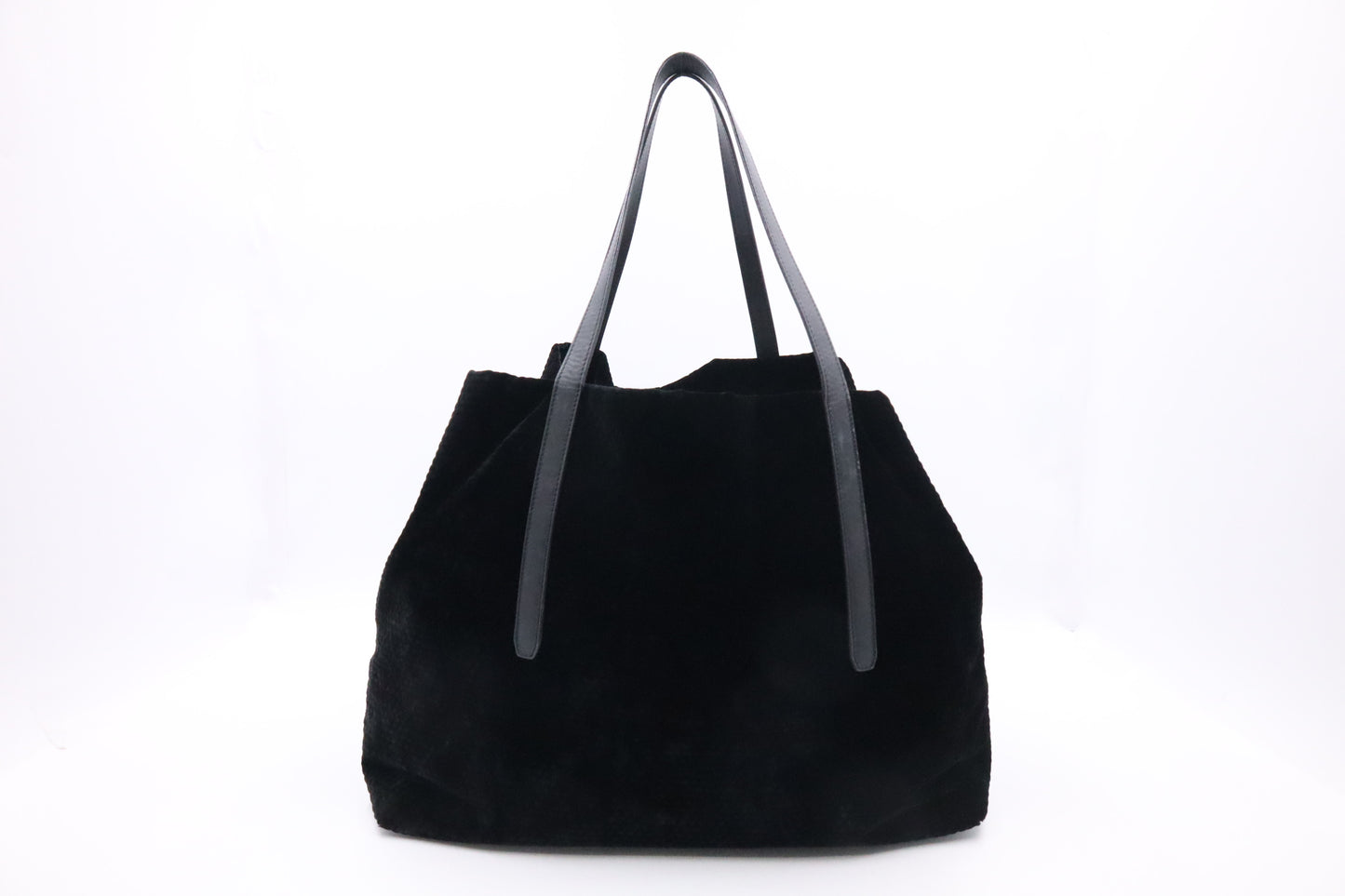 Jimmy Choo Pimlico Tote Bag in Black Velour Leather