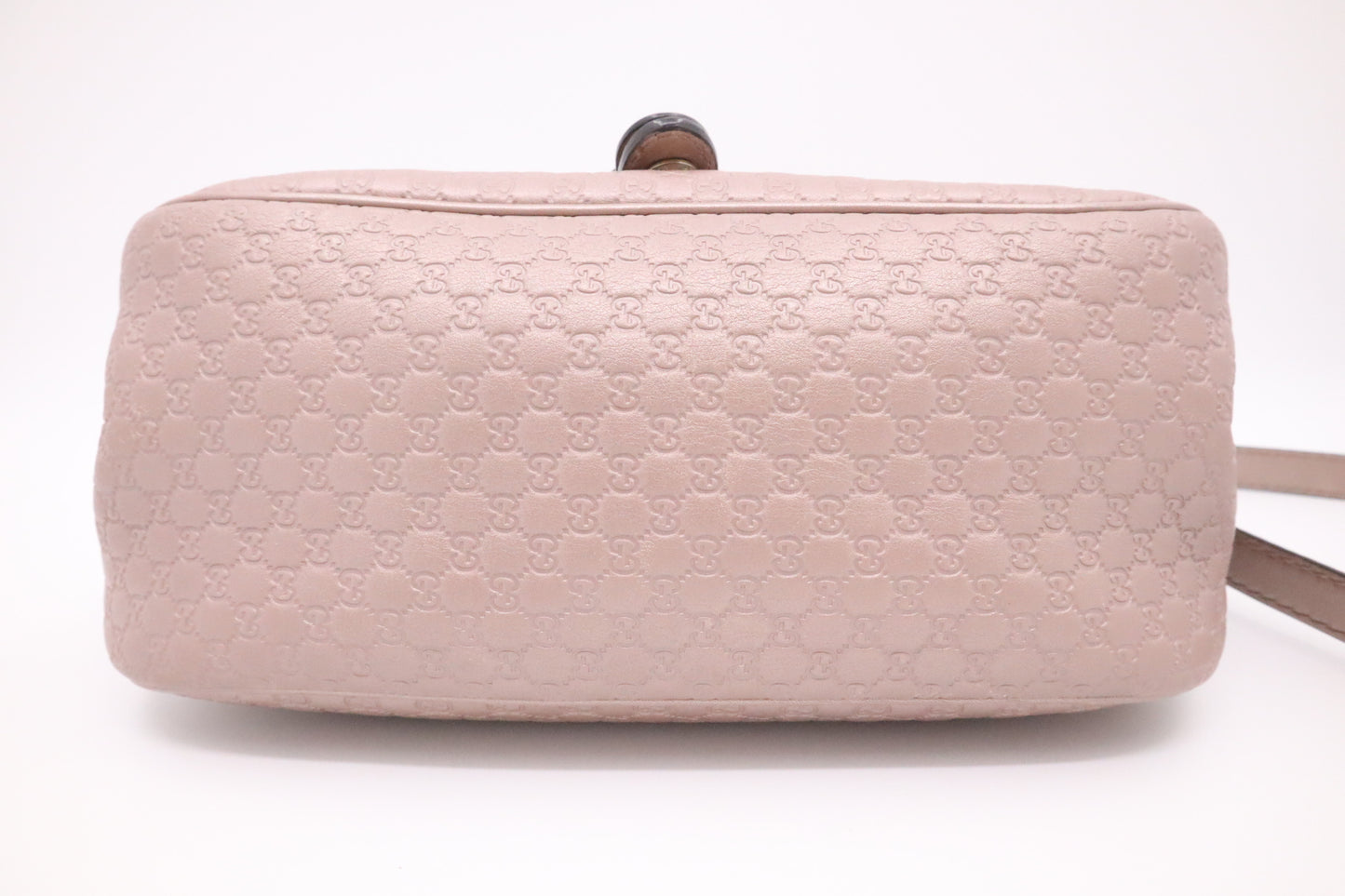 Gucci Crossbody in Pink Metallic Microguccissima Leather