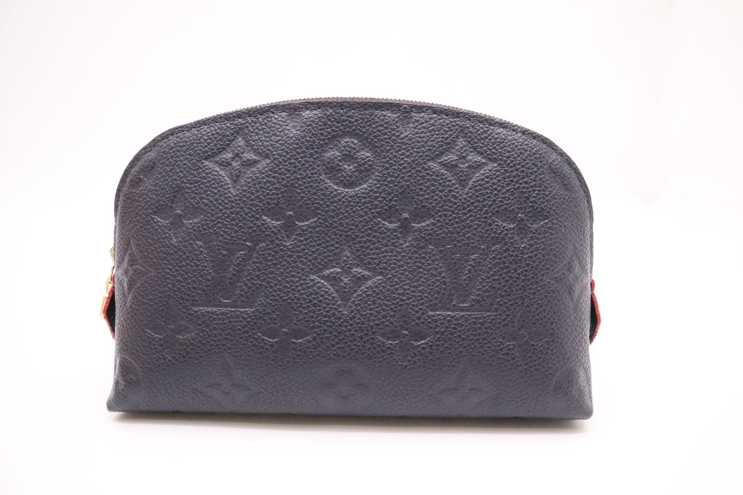 Louis Vuitton Pochette Cosmetiques in Navy Blue Empreinte Leather