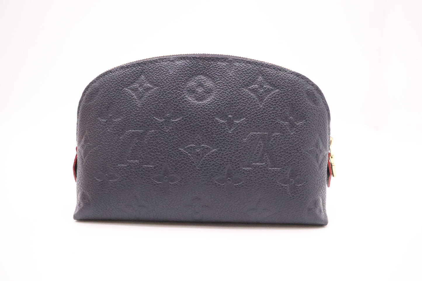 Louis Vuitton Pochette Cosmetiques in Navy Blue Empreinte Leather